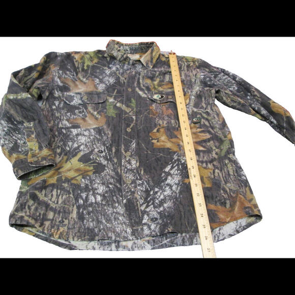 Mossy Oak Mens Size Large Flannel Shirt Chamois Heavyweight Breakup Camouflage - Picture 8 of 8